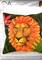 DIY Collection D'Art Lion Night Jungle Needlepoint 16" Pillow Top Kit